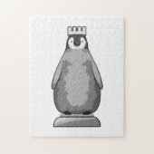 Penguin als Chess-stukje King Legpuzzel (Verticaal)