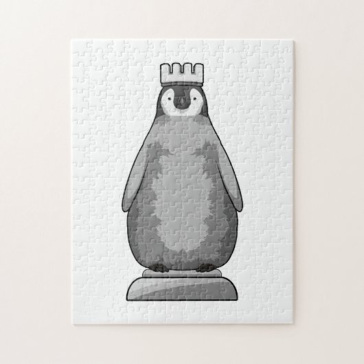 Penguin als Chess-stukje King Legpuzzel (Verticaal)