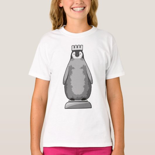 Penguin als Chess-stukje King T-shirt (Voorkant)