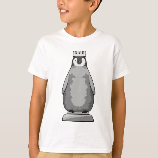 Penguin als Chess-stukje King T-shirt (Voorkant)