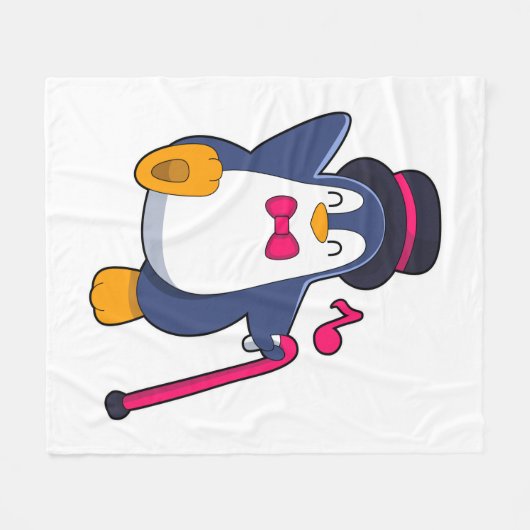 Penguin als Groom met Stropdas Fleece Deken (Voorkant (Horizontaal))