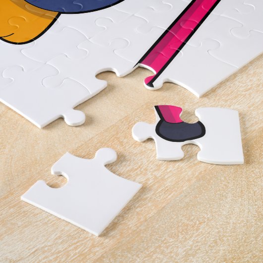 Penguin als Groom met Stropdas Legpuzzel (Zijkant)