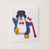 Penguin als Groom met Stropdas Legpuzzel (Verticaal)
