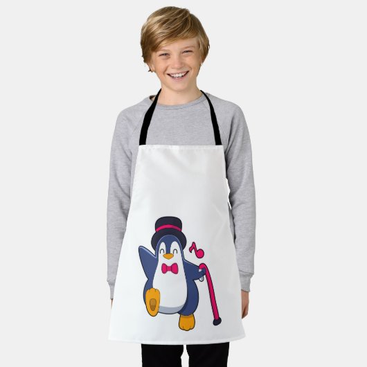 Penguin als Groom met Stropdas Schort (Gedragen)