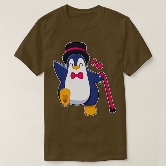 Penguin als Groom met Stropdas T-shirt (Design voorkant)