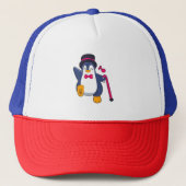Penguin als Groom met Stropdas Trucker Pet (Voorkant)