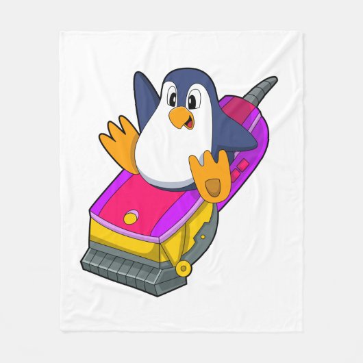 Penguin als hairdresser met Razor Fleece Deken (Voorkant)