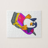 Penguin als hairdresser met Razor Legpuzzel (Horizontaal)