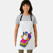 Penguin als hairdresser met Razor Schort (Insitu)