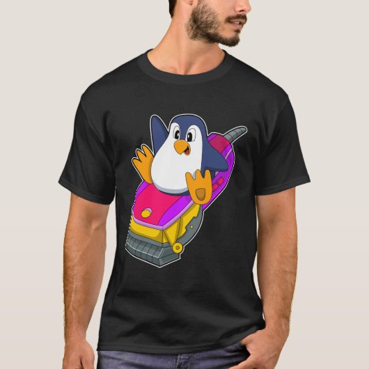Penguin als hairdresser met Razor T-shirt (Voorkant)