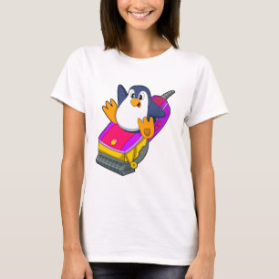 Penguin als hairdresser met Razor T-shirt