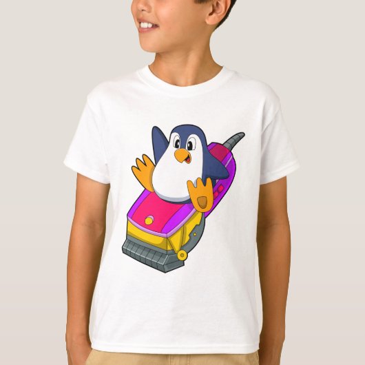 Penguin als hairdresser met Razor T-shirt (Voorkant)