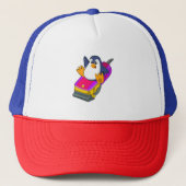 Penguin als hairdresser met Razor Trucker Pet (Voorkant)