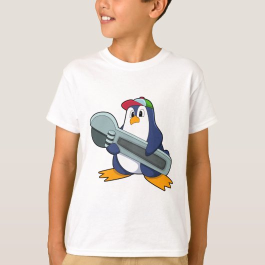 Penguin als Mechaic met Tool T-shirt (Voorkant)