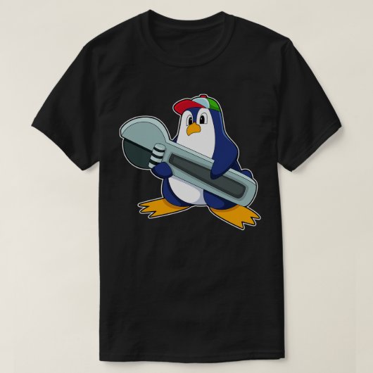 Penguin als Mechaic met Tool T-shirt (Design voorkant)