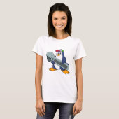 Penguin als Mechaic met Tool T-shirt (Voorkant volledig)