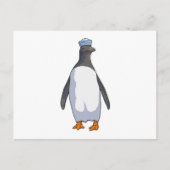 Penguin als Sailor met Pet Briefkaart (Voorkant)