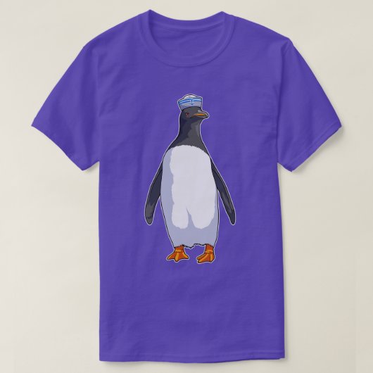 Penguin als Sailor met Pet T-shirt (Design voorkant)