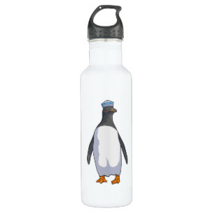 Penguin als Sailor met Pet Waterfles