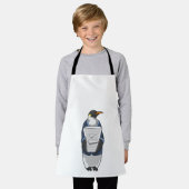 Penguin als secretaris met papier schort (Gedragen)