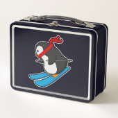 Penguin als Skier met Ski (Voorkant)