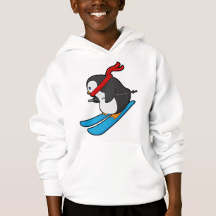 Penguin als Skier met Ski