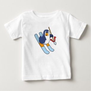 Penguin als Skier met Ski
