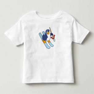 Penguin als Skier met Ski Kinder Shirts