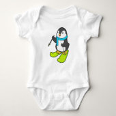 Penguin als Skier met Ski Romper (Voorkant)