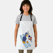 Penguin als Skier met Ski Schort (Insitu)