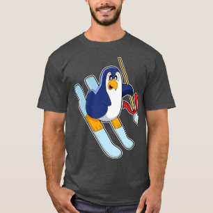 Penguin als Skier met Ski T-shirt