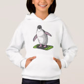 Penguin als Snowboarder met Snowboard (Voorkant)