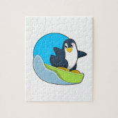 Penguin als Snowboarder met Sonowboard.PNG Legpuzzel (Verticaal)