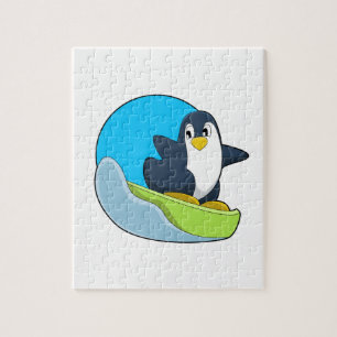Penguin als Snowboarder met Sonowboard.PNG Legpuzzel
