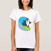 Penguin als Snowboarder met Sonowboard.PNG T-shirt (Voorkant)