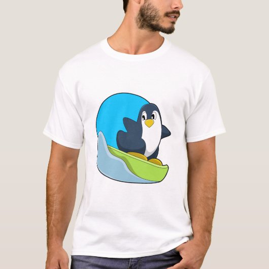 Penguin als Snowboarder met Sonowboard.PNG T-shirt (Voorkant)