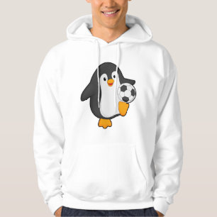 Penguin als voetbalspeler met Voetbal Hoodie