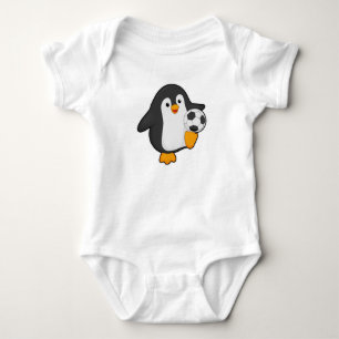 Penguin als voetbalspeler met Voetbal Romper