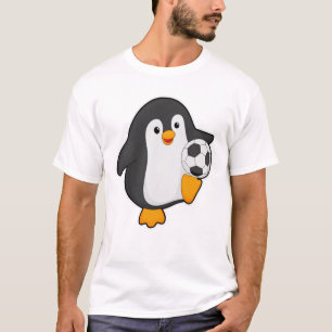 Penguin als voetbalspeler met Voetbal T-shirt