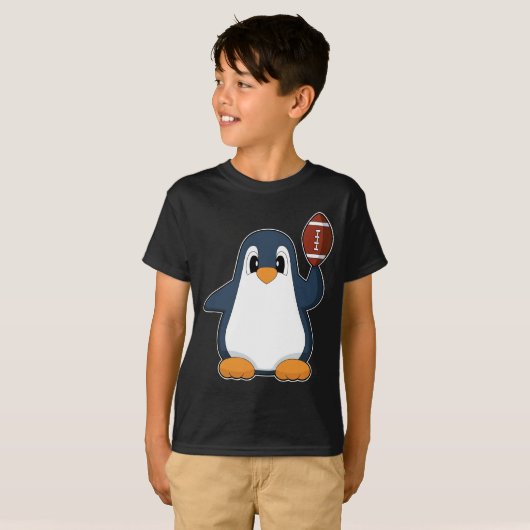 Penguin Amerikaans Football Sport T-shirt (Voorkant volledig)