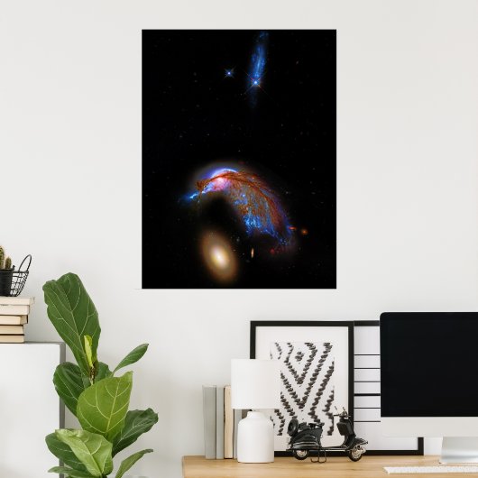 Penguin and Egg - Interaction Galaxy Duo, Arp 142 Poster (Thuiskantoor)