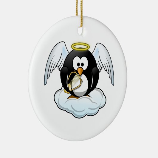 Penguin Angel Keramisch Ornament (Rechts)