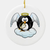 Penguin Angel Keramisch Ornament (Achterkant)