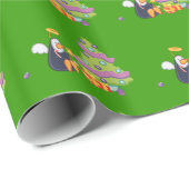 Penguin Angel Kerstmis Cadeaupapier (Rol Hoek)