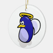 Penguin angel-rond ornament (Links)