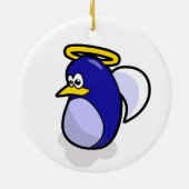 Penguin angel-rond ornament (Achterkant)