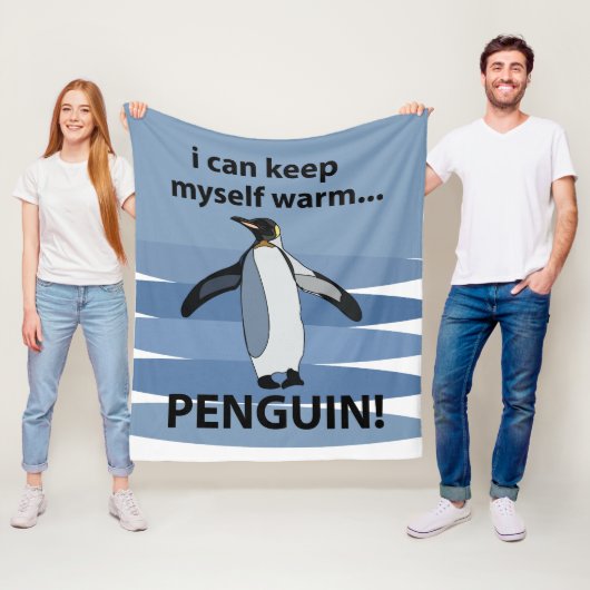 Penguin Animal Bird Funny Fleece Deken (In situ)