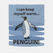 Penguin Animal Bird Funny Fleece Deken (Voorkant)