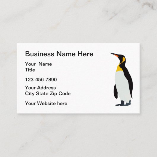 Penguin Animal Logo Visitekaartjes (Voorkant)