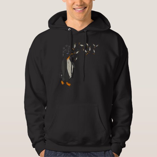 Penguin Antarctica Zoo Bird Dandelion Animal Peng Hoodie (Voorkant)